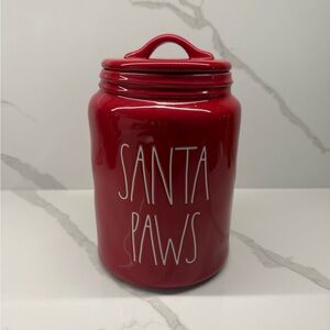 Red 'Santa Paws' Canister